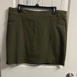 Croft & Barrow Olive Green Mini Skirt